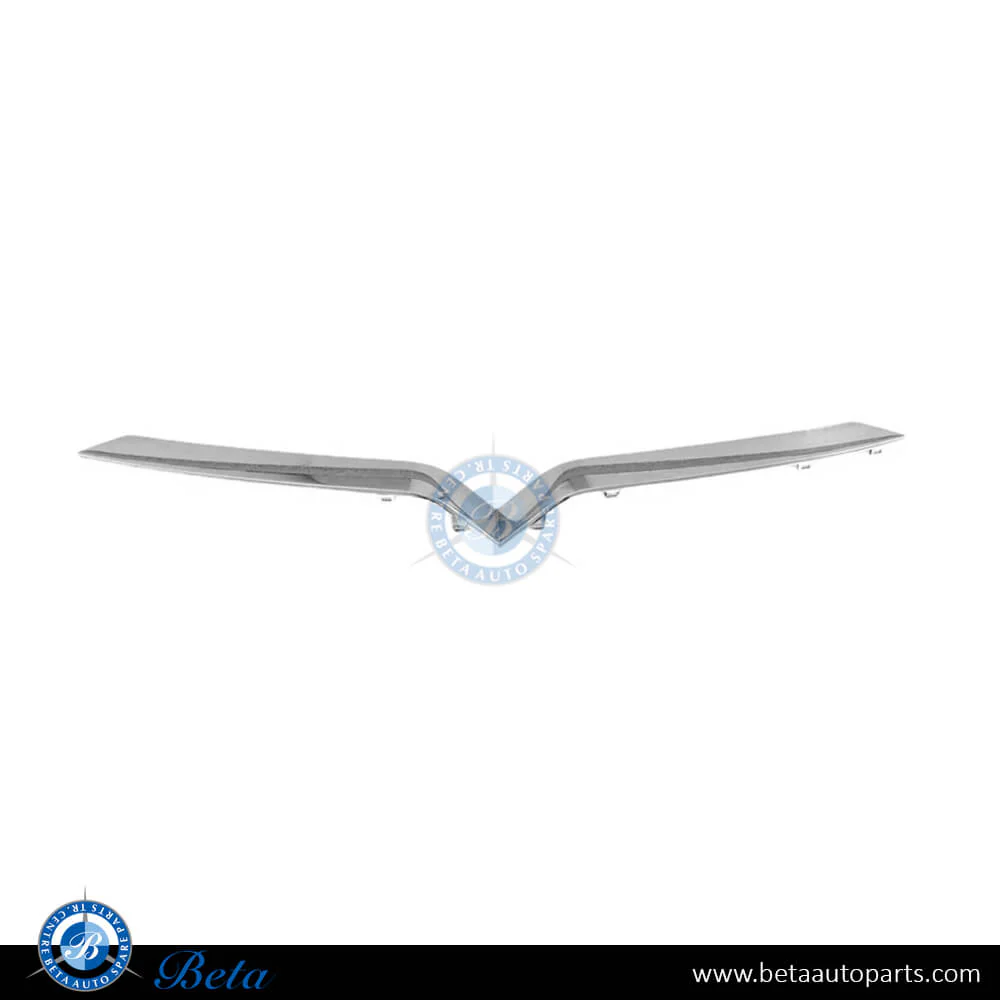 Tesla Model X (2015-2021), Front Bumper V Moulding (Chrome), China, 1047022-00-D