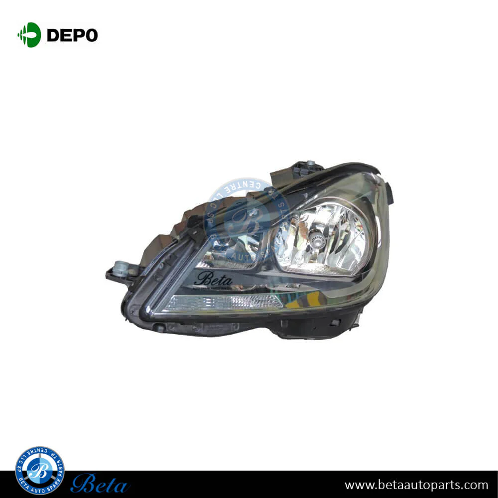 Mercedes C-Class W204 (2011-2014), Headlamp Normal - Black (Left), Depo, 2048209559