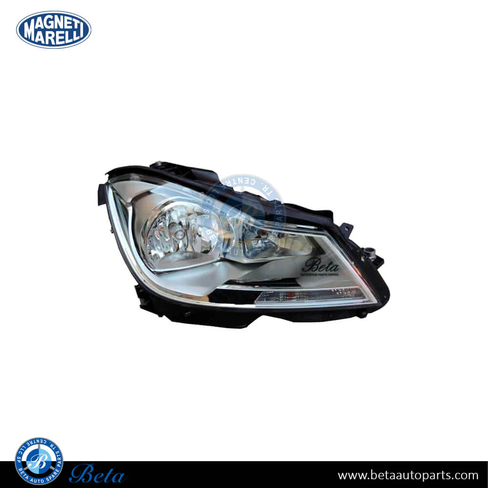 Mercedes C-Class W204 (2011-2014), Headlamp Normal - Silver (Right), Magneti Marelli, 2048205059